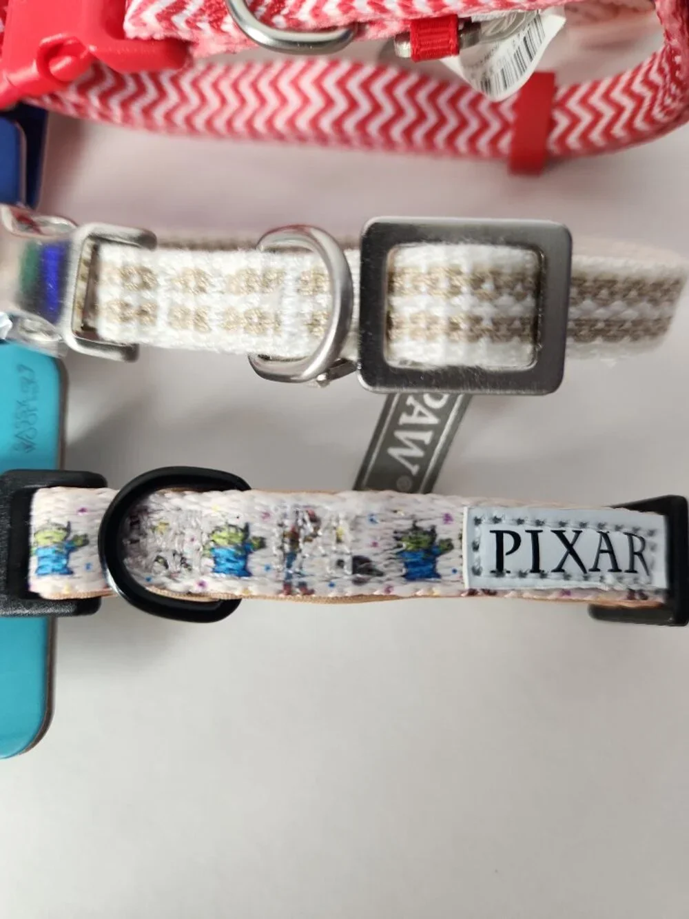 Set of 6 Dog Collars size XS cute printed Top Paw Pixar Sassy Woof lot bundle